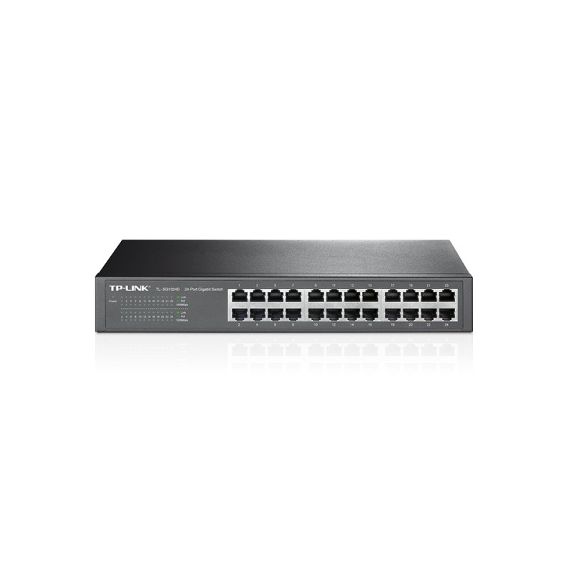 TL-SG1024D SWITCH DE 24 PUERTOS GIGABIT PARA ESCRITORIO MONTAJE EN RACK