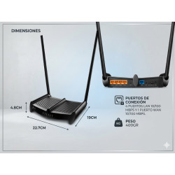 TL-WR841HP ROUTER TP-LINK 300M HIGH POWER 2 ANTENAS DE 9 DBI