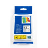 CINTA COMPATIBLE TZc-S131 SUPER ADHESIVAS DE FONFO TRANSPARENTE CON LETRAS NEGRAS 12MM X 8METROS