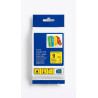 CINTA COMPATIBLE TZc-S621 SUPER ADHESIVAS DE FONDO AMARILLO CON LETRAS NEGRAS 9MM X 8M