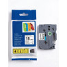 CINTA COMPATIBLE TZc-FX241 FONDO BLANCO CON LETRAS NEGRAS DE 18MM X 8M ID FLEXIBLE