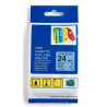 CINTA COMPATIBLE TZC-S551 SUPER ADHESIVAS DE FONFO AZUL CON LETRAS NEGRO DE 24MM POR 8METROS