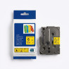 CINTA COMPATIBLE TZC-611 FONDO AMARILLO CON LETRAS NEGRAS DE 6MM X 8M