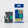 CINTA COMPATIBLE TZc-S741SUPER ADHESIVAS FONDO VERDE CON LETRAS NEGRAS DE 18MM X 8M