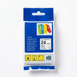CINTA COMPATIBLE TZc-SL251 AUTOLAMINADA FONFO BLANCO CON...