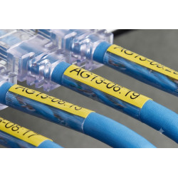 CINTA COMPATIBLE TZC-SL651 AUTOLAMINADA FONDO AMARILLO CON LETRAS NEGRAS DE 24MM X 8M