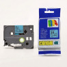 CINTA COMPATIBLE TZC-S551 SUPER ADHESIVAS DE FONFO AZUL CON LETRAS NEGRO DE 24MM POR 8METROS