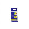 CINTA COMPATIBLE TZc-S631 SUPER ADHESIVA FONDO AMARILLO CON LETRAS NEGRAS  DE 12MM X 8M