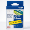 CINTA BROTHER TZE641 LAMINADO DE 18MM AMARILLO