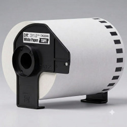 ETIQUETA COMPATIBLE DK-22246 ADHESIVA CONTINUO FONDO BLANCO LETRA NEGRA 103MM X 30.4M