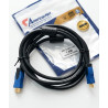 CABLE HDMI AMERICA NET DE 1.8M ALTA VELOCIDAD FULL HD CABEZA AZUL 1.4V
