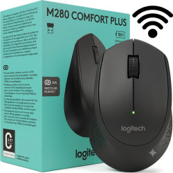MOUSE LOGITECH M280 INALAMBRICO ERGONÓMICO COLOR NEGRO