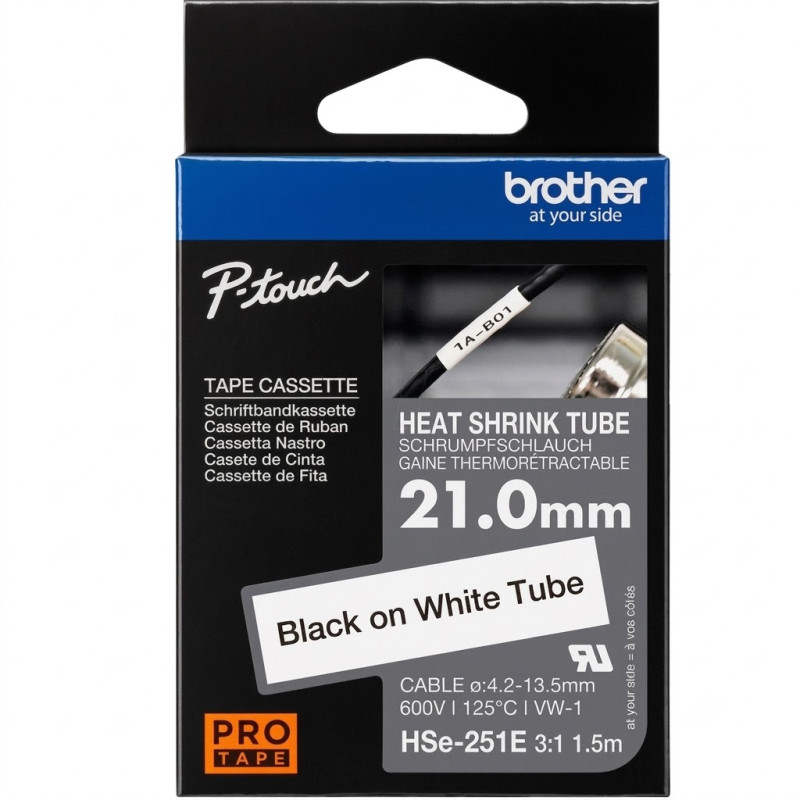 CINTA BROTHER HSe-251E TERMOCONTRAIBLE 21.0MM X 1.5M