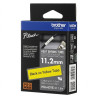 CINTA TERMOCONTRAIBLE BROTHER HSe-631E FONDO AMARILLO LETRA NEGRA 11.2MM X 1.5M