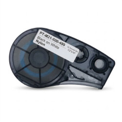 CINTA NYLON COMPATIBLE PT-M21-500-499 NEGRO SOBRE BLANCO...