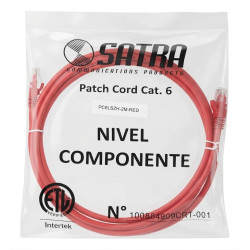 CABLE PATCH CORD PC6LSZH2MRED CAT6 COLOR ROJO 2 METROS SATRA
