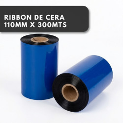 RIBBON CERA 110MM X 300M COLOR NEGRO IMPRESIÓN DE ALTA...