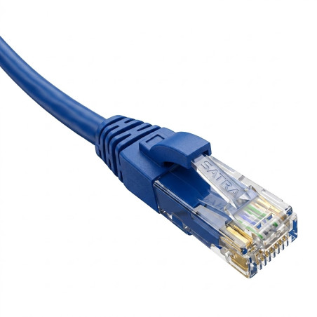 PATCH CORD CAT6 COLOR AZUL 1M SATRA 100% COBRE