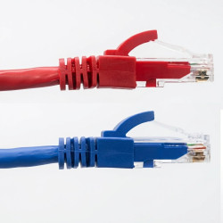 PATCH CORD CAT6 COLOR AZUL 1M SATRA 100% COBRE