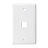 PLACA DE PARED SIMPLE DE 1 PUERTO BLANCO SATRA