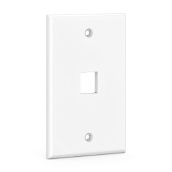 PLACA DE PARED SIMPLE DE 1 PUERTO BLANCO SATRA