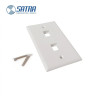 PLACA DE PARED SIMPLE DE 2 PUERTOS BLANCO SATRA