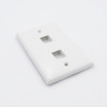 PLACA DE PARED SIMPLE DE 2 PUERTOS BLANCO SATRA