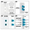 PLACA DE PARED SIMPLE DE 2 PUERTOS BLANCO SATRA