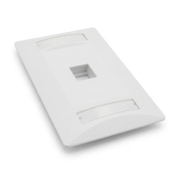 PLACA DE PARED DE 1 PUERTO CON IDENTIKIT BLANCO SATRA