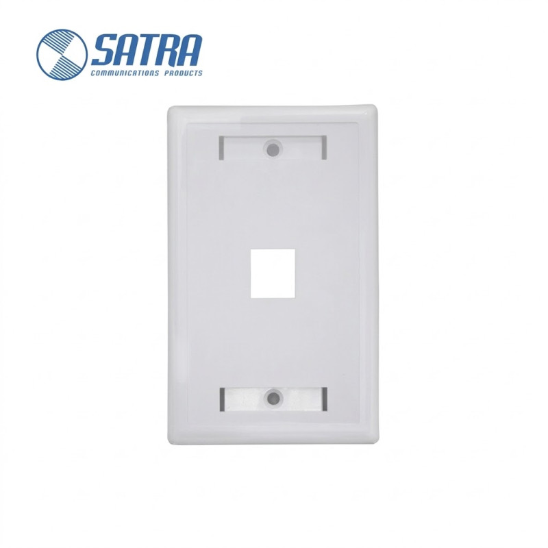 PLACA DE PARED DE 1 PUERTO CON IDENTIKIT BLANCO SATRA