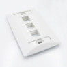 PLACA PARED CON IDENTIKIT DE 3 PUERTOS BLANCO SATRA