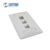 PLACA PARED CON IDENTIKIT DE 3 PUERTOS BLANCO SATRA