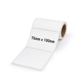 ROLLO DE ETIQUETAS AUTOADHESIVAS 76MM X 100MM TUCO 1" CON PREPICADO
