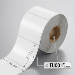 ROLLO DE ETIQUETA ADHESIVAS 80MM X 100MM TT TUCO 1" 500...