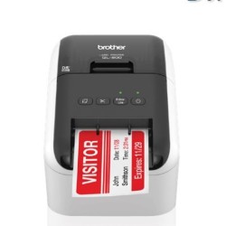 Impresora de Etiquetas Brother QL-800 Térmica Negro y Rojo