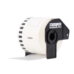 ETIQUETA BROTHER DK-2205 ROLLO CONTINUO FONDO BLANCO LETRAS NEGRAS 62MM X 30.40M