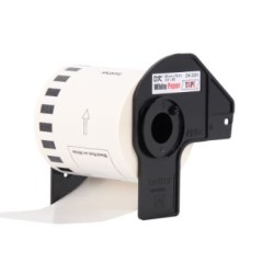 ETIQUETA BROTHER DK-2251 ROLLO CONTINUO FONDO BLANCO LETRAS NEGRA-ROJO 62MM X 15.2M