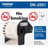 ETIQUETA BROTHER DK-2251 ROLLO CONTINUO FONDO BLANCO LETRAS NEGRA-ROJO 62MM X 15.2M