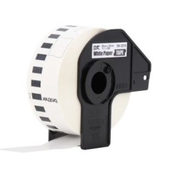 ETIQUETA BROTHER DK-2210 ROLLO CONTINUO FONDO BLANCO LETRAS NEGRAS 29MM X 30.4M