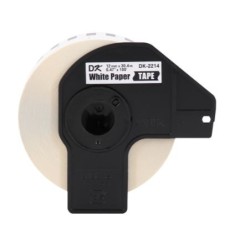 ETIQUETA BROTHER DK-2214 ROLLO CONTINUO FONDO BLANCO LETRAS NEGRAS 12MM X 30.40M