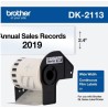 ETIQUETA BROTHER DK-2113 ROLLO CONTINUO FONDO TRANSPARENTE LETRAS NEGRAS 62MM X 15M
