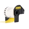 ETIQUETA BROTHER DK-2606 ROLLO CONTINUO FONDO AMARILLO LETRAS NEGRAS 62MM X 15M