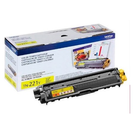 TN221Y | CARTUCHO TONER BROTHER ORIGINAL AMARILLO RENDIMIENTO 1400 Páginas